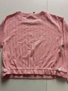 Pink Ribbed Crop Top