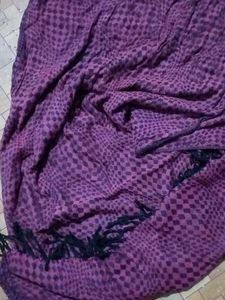 Purple Patterned Scarf