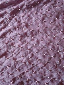 Elegant Pink Pearl Embellished Saree