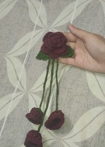 beautiful crochet rose🌹 clip💗📎 ✨