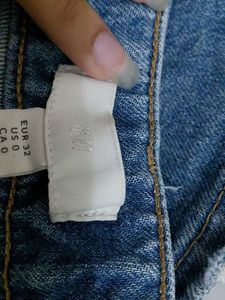 Wide Leg Blue Denim Jeans