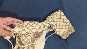 Cream Lehenga Choli Set