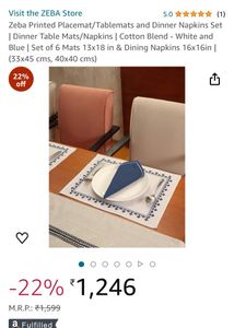 12 Placemats/Tablemats/Napkins
