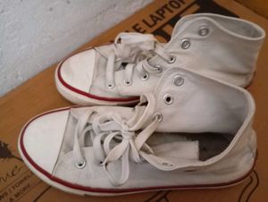 Classic White High-Top Sneakers brand all sports