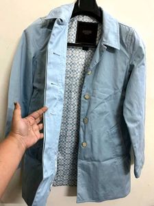 Coach Pastle Blue Trench Coat