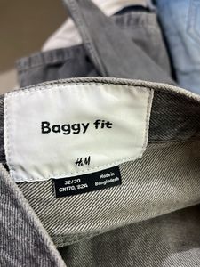 H&amp;M Grey Baggy Denim