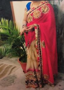 Elegant Embroidered Saree