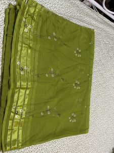 Beautiful Green Floral Saree