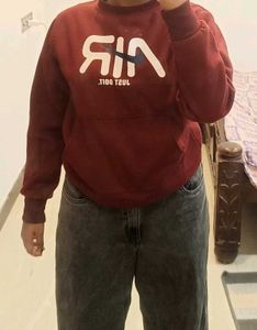Bundle: Grey Hoodie &amp; Red Air Sweatshirt