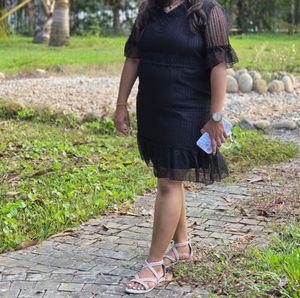 black mini dress