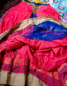 Rani Pink Lehenga For 14 To 15 Year Old Girls