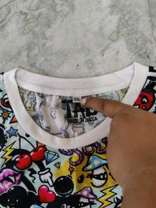 Cartoon Print T-shirt