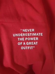 Red &amp; White Graphic Hoodie