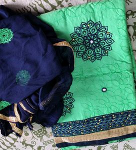 Brand New 3 piece Set with Navy Dupatta