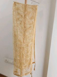 Gold &amp; Teal Embroidered gharara kurta set