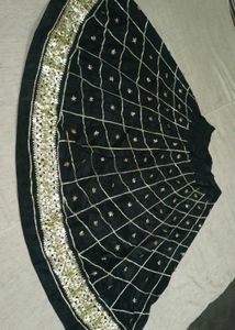 Luxury Satin Lehenga with Heavy Gota Patti Work
