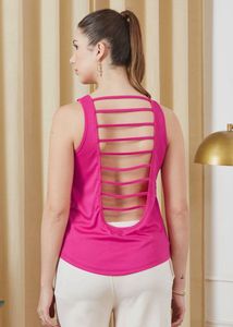 Shein Hot Pink Strappy Back Tank Top