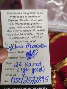 1 gm original 24k gold set