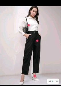 Chic Black Belted Trousers