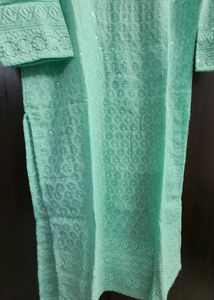 Embroidered Mint Green Kurta