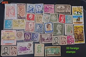 33 Vintage Foreign Stamps