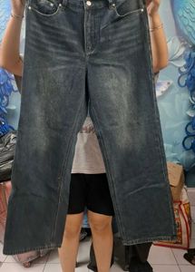 Cool vintage Wide Leg Blue Denim Jeans