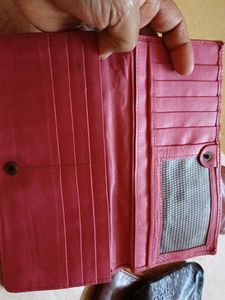 Pink Genuine Leather Wallet