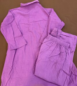 Comfortable Purple Kurta Set