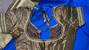 Beautiful Designer Blue Saree