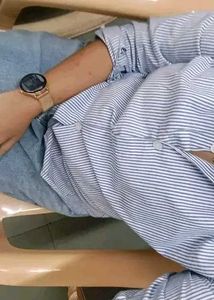 Light Blue Fitted Formal Shirt | Korean Aesthetic