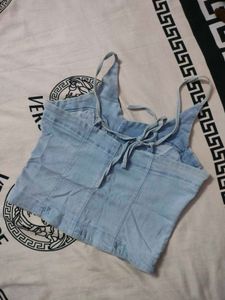 Light Blue Denim Cami Top