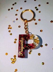 Personalized Letter P Keychain