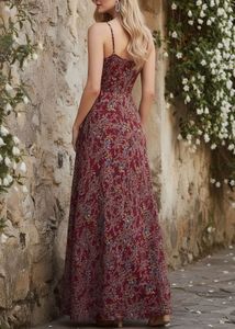 Boho Floral Print Maxi Dress