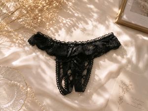 Black Lace Thong Panty