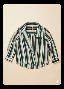 Pinstripe Pajama Top