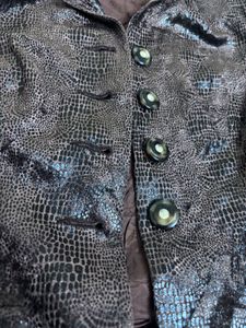 vintage aesthetic animal print brown blazer