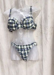 I. Cute Plaid Bra set