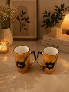 Artistic Floral Ceramic Mugs