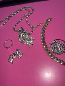 Sparkling Crystal Tennis Necklace