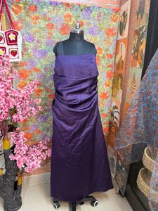 Elegant Strapless Purple Gown plus size
