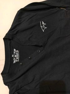 Men's Black Henley T-shirt