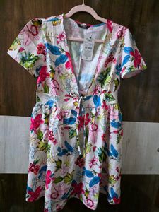 Floral Print Wrap Dress