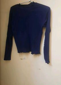 Navy Blue Long Sleeve Top