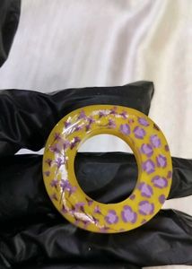Handmade Resin Flower Leopard Print Ring