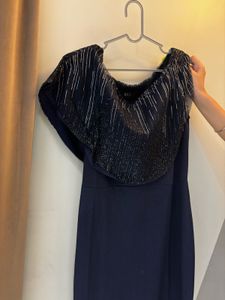 Embellished One Shoulder Dress