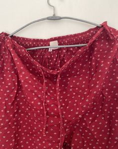 Red Printed Palazzos