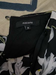 Madame Floral Soft Maxi Black Elegant Dress