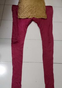 Pink Leggings with kurti