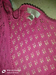 Chic Pink Knit Cardigan Sweater