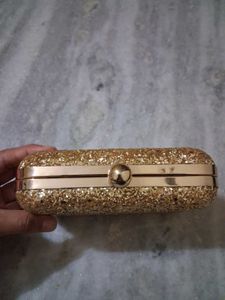 Sparkly Gold Clutch Bag